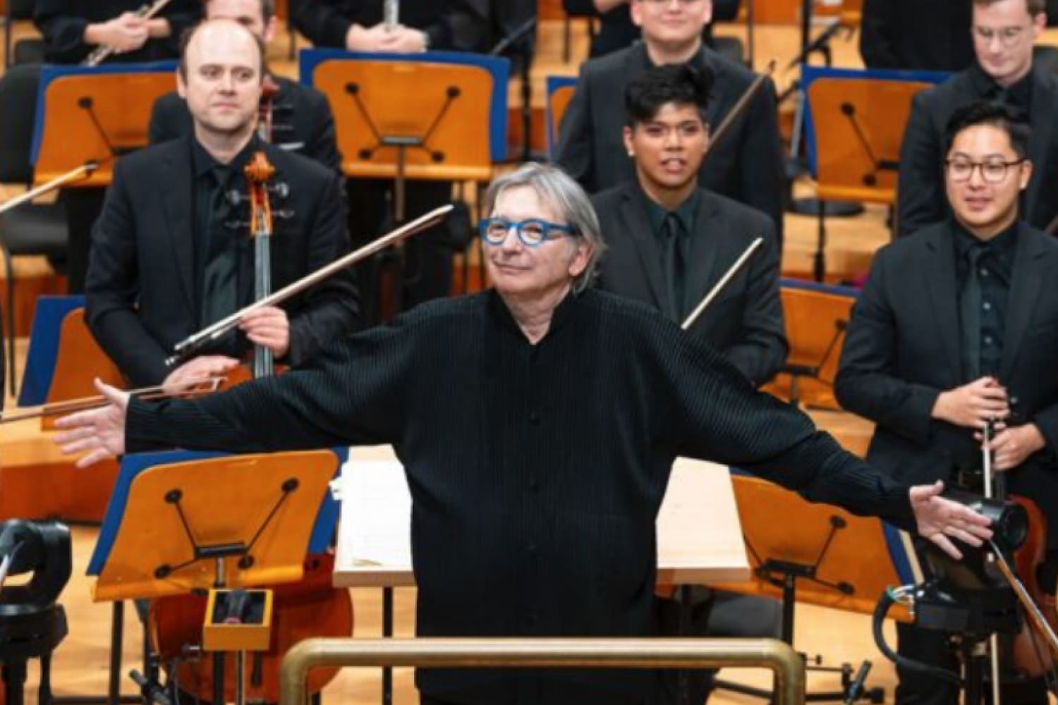 Michael Tilson Thomas and the New World Symphony.( Photo by Alex Markow, courtesy of  New World Symphony)