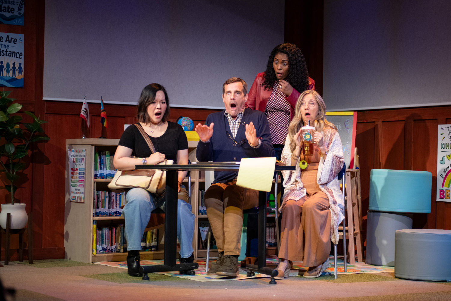 Jordyn Moone, Mark H. Dold, Rita Cole and Jeni Hacker are astonished by something they see in 