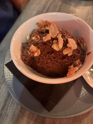 Mousse with Madagascar chocolate.