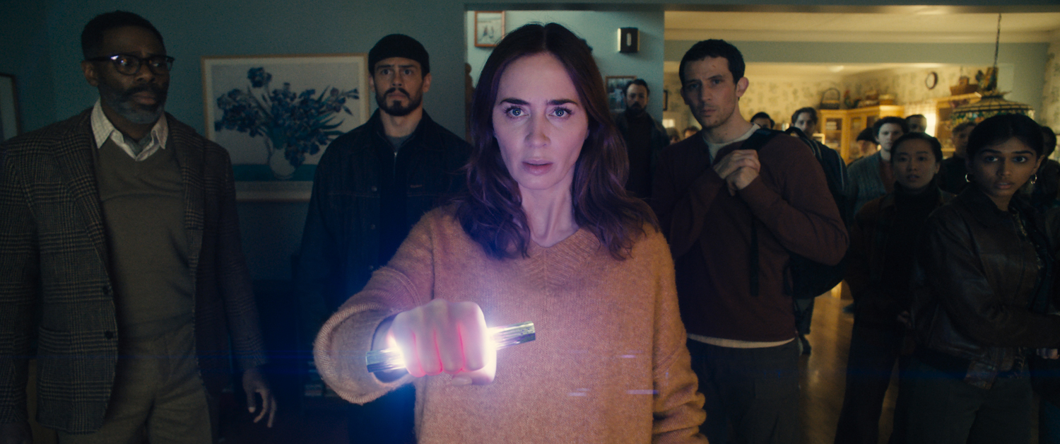 Colman Domingo as Hugo Wakefield, Tommy Martinez as Santiago, Emily Blunt as Margaret Fairchild and Josh O'Connor as Dr. Daniel Kellner in a scene from 
