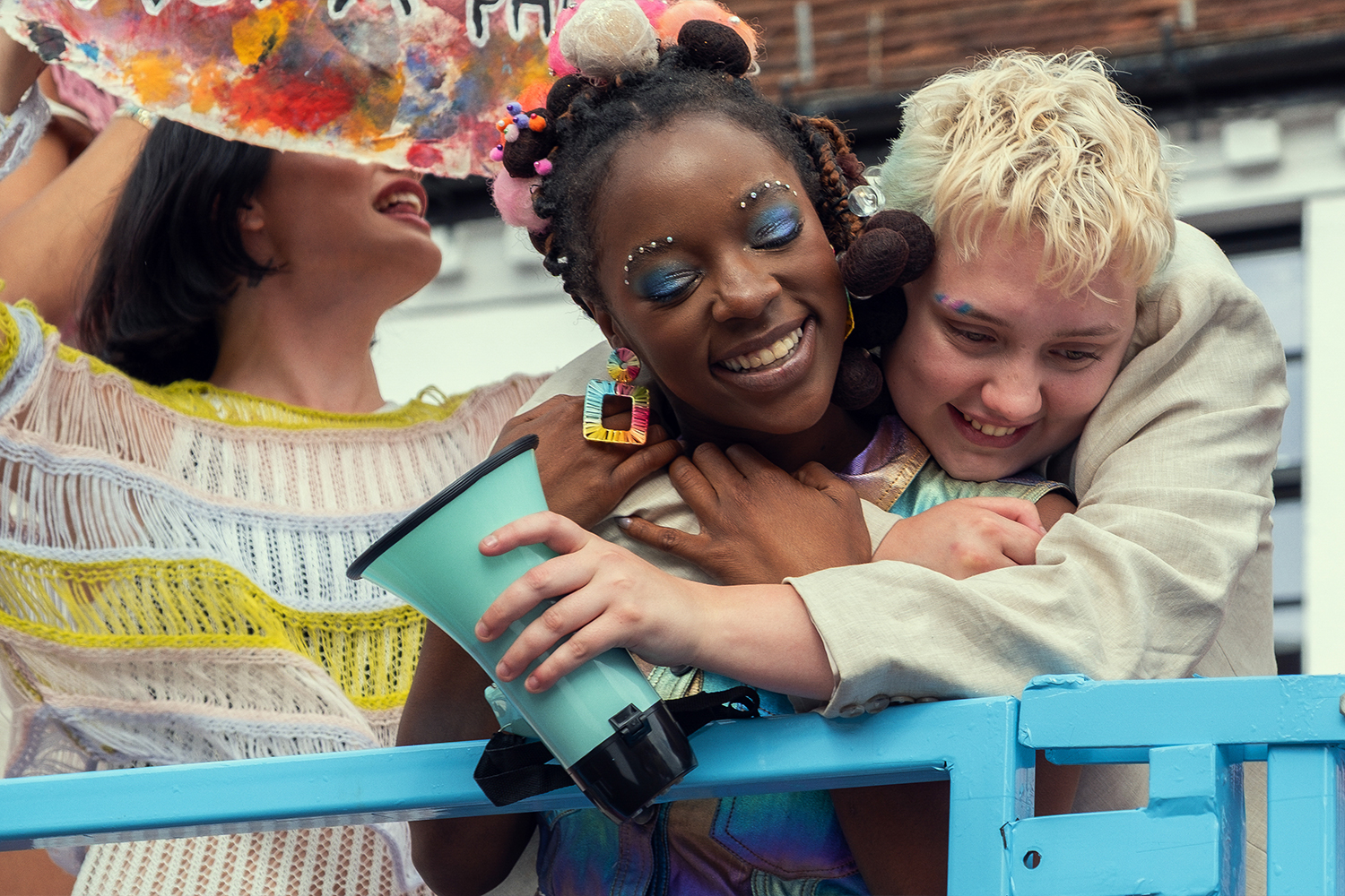 Corinna Brown as Tara Jones and Kizzy Edgell as Darcy Olsson in a scene from 