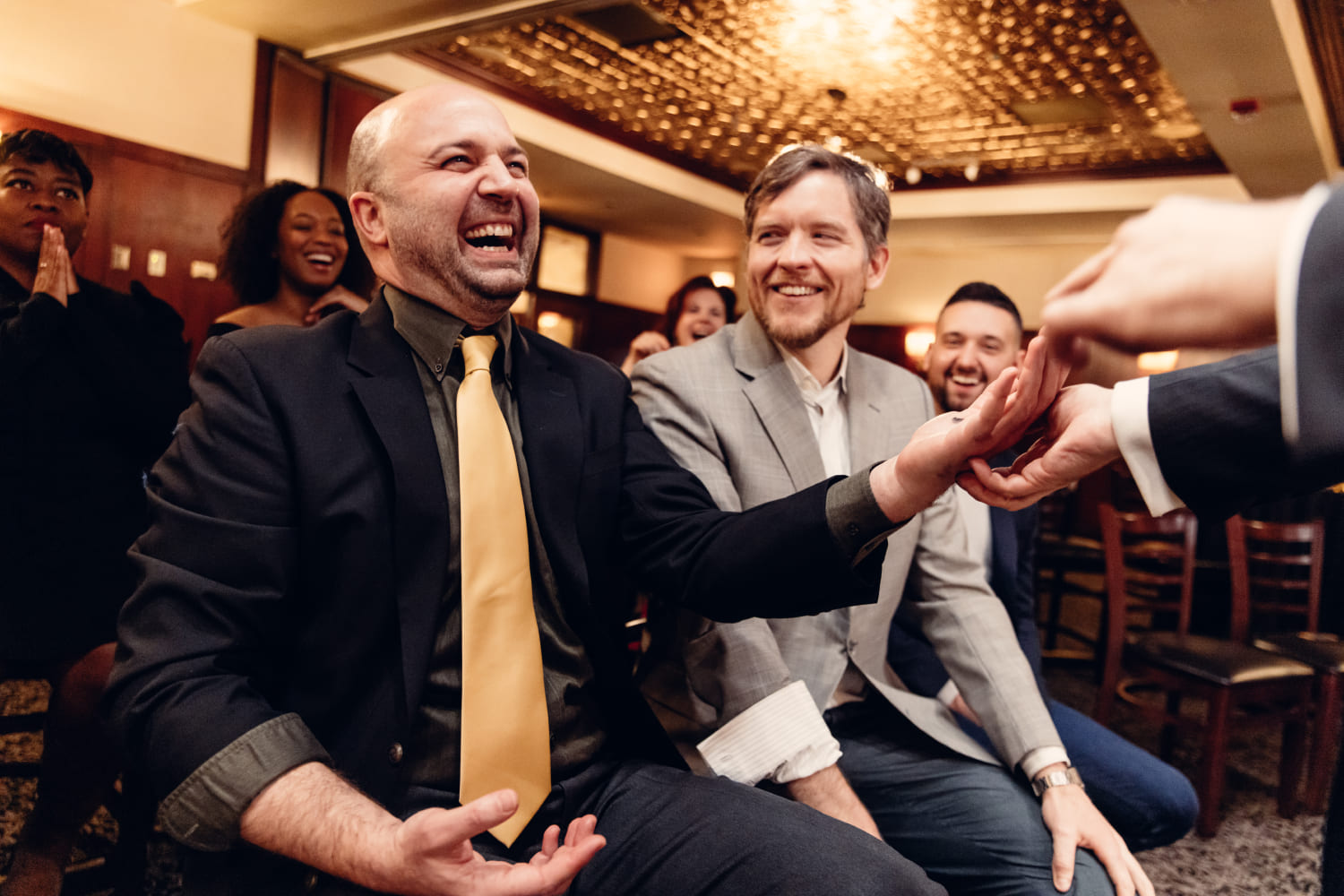 Mind-reading is part of the show at Dennis Watkins' “Magic Parlour.” (Photo by Kyle Flubacker)