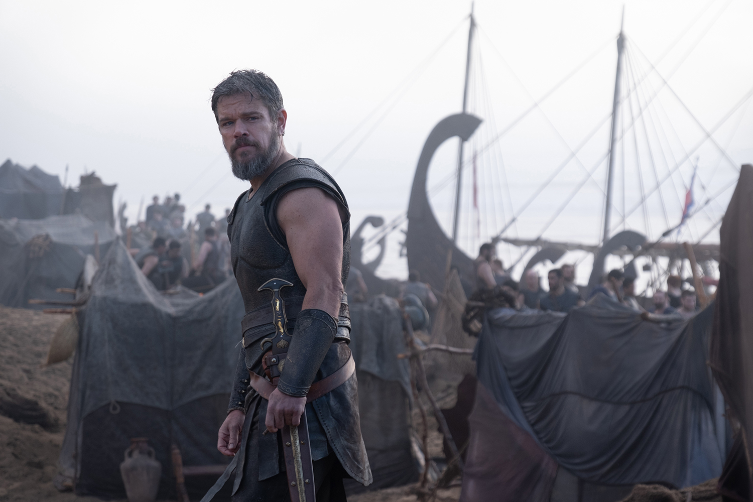 Matt Damon as Odysseus in a scene from 