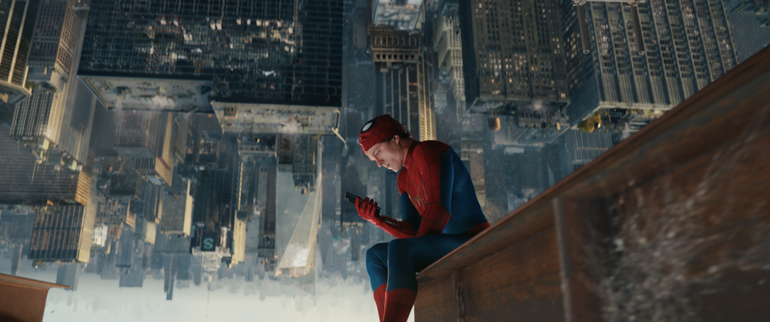Tom Holland as Peter Parker/Spider-Man in a scene from 