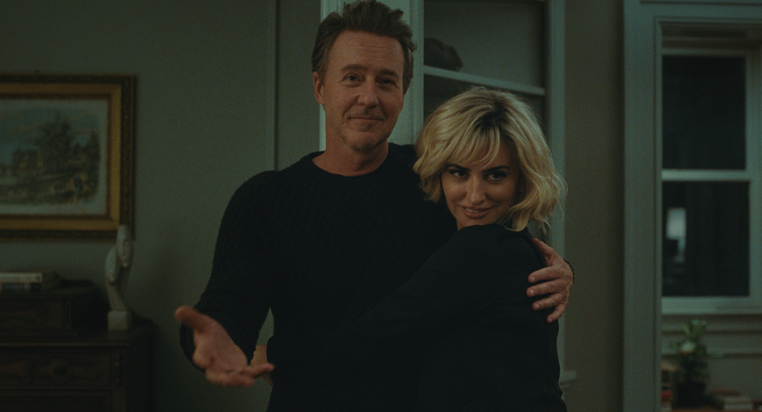 Edward Norton as Hawk and Penelope Cruz as Pina in a scene from 