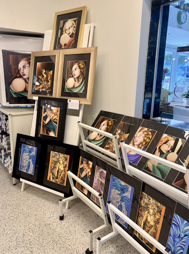 Posters and prints of the artist's work are for sale in the MDPL gift shop. (Photo courtesy of the artist)