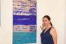 . . . and next to her donated pastel on paper piece titled Cielo y Mar