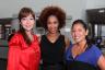 Susana Valdez with Adrienne Arsht Center for the Performing Arts Corporate Sponsorship Coordinator Kalyn Chapman James and Carrie Rueda