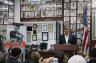 Brosnan speaks to the invited audience at the Museum and Library of the 2506 Assault Brigade in Miami.