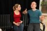 MAZ exclusive: Actors Valentina Izarra and Christopher Shinn stage a scene from Dying City prior to performance