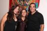 Resident artist Susan Feliciano with Doris Rodriguez and Andres Dominguez