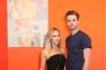 Sarah Siegel-Magness and Colin King next to Alexandre de Cunha's "Amazons"