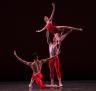 Ashley Knox, Jovani Furlan and Chase Swatosh in Mercuric Tidings. Choreography by Paul Taylor.