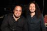 Musicians Gamalier Reyes and Julian Cifuentes.