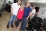 Artist photographer Robert Figueroa-Peggs with Charlotte Libov and Anthony Figueroa-Peggs.