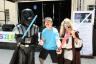 David Kessler poses with Jedi and Darth Vader...