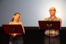 Natalia Margarita Weiner and Tom Wahl read a short play.