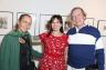 Alexis Sanfield with Kinsey Institute Manager Traveling Exhibitions Rebecca Fasman and artist/photographer David Jarrett.