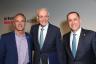 Miami Beach Commissioner Ricky Arriola with Norman Braman and Miami Beach Mayor Philip Levine.