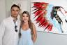 Edgar Hernandez with artist Maria Camila Rodriguez.