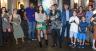 Yezania Garcia and Artist JonLouis Gonzalez, center and guests at Art Basel 2017