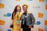 Filmmaker Zaina Salameh (Somnium) poses with festival director William Vela at the opening night of the festival