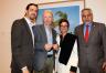 Ariel Roman-Harris, the Israeli Consulate in Miami's director of cultural affairs; Jean-Francois LeJeune; Lior Haiat, the Consul General 			of Israel in Miami; Jill Deupi, director, Lowe Art Museum