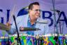 Tito Puente Jr, on the drums