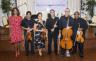Host Nicole Henry, Violinist Tony Seepersad, Violinist Ericmar Perez, Clarinetest Andres Candamil, Cellist Michael Andrews and Violaist Chauncey Patterson