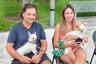 Victoria Albamonte and Pablo Albamonte with pets Tara and Theo