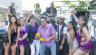 Tito Puente Jr., center, and dancers of the Fitness by Fernando Dancers