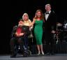Wm. F ( Bill) Hirschman receives the Charlie Cinnamon Award With him is Oline Cogdill, Margery Lowe, and Andrew Kato, artistic director of the Maltz Jupiter Theatre