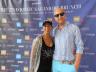 Bibi Andrade with Rudoph von Valkenburg, founder of the Expo Metro 				Interactive Art Train