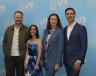 “Thelma” Director Josh Margolin (left) and Producer Zoe Worth (third from left) 			with Miami International Film Festival Executive Director James Wooley and 			Director of Programming  Lauren Cohen