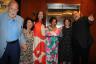 Dr. Lawrence E. and Barbara Stein (left)  and Director David Arisco (far right) with the “Step by Step” cast (center) Anna Lise Jensen, Kareema Khouri, Elizabeth Price.