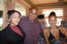 Mo Beasley, and daughter Reina with singer Maya Azucena.