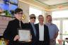 Scholarship Winner Maddox Padilla, David New, Miami Beach Mayor Steven 			Meiner and Miami Beach Commissioner Alex Fernandez.