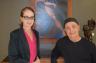 MDPL Executive Director Meg Lousteau and Resident Artist Noel Suarez
